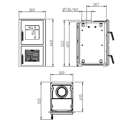 Leda Rubin K15 Heizeinsatz 7 kW