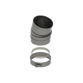 Bogen 15° gerippt, Ø150/100 mm - DRU LAS ES-I 150/100