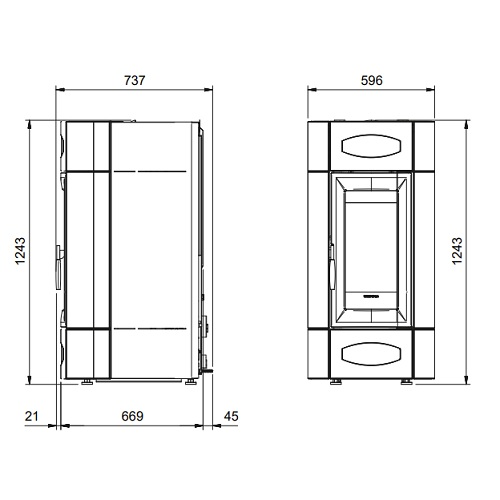 La Nordica Extraflame Isidora Idro H23 5.0 Pelletofen 27,6 kW Wasserführend