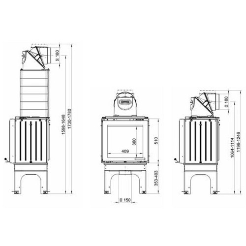 Leda Kala S Kamineinsatz 8/9/10/11 kW