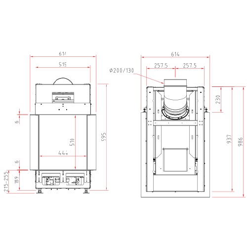 Schmid Ekko G U 45(67) Gaskamin