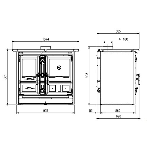 La Nordica TermoRosa XXL DSA 4.0 Holzherd 16,8 kW Wasserführend