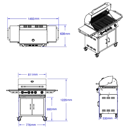 Gasgrill Bull BBQ Angus Cart