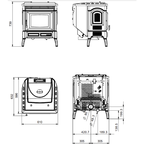 La Nordica Extraflame Teodora Evo Pelletofen 8 kW