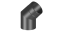 Vorschau: Ofenrohr - Winkel 45° ohne Tür schwarz - Jeremias Ferro-Lux