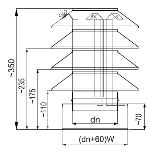 Regenhaube mit Lamellenkopf - doppelwandig - Reuter DW-Systeme