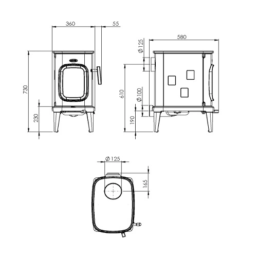 Dovre SAGA 107 Kaminofen 7 kW