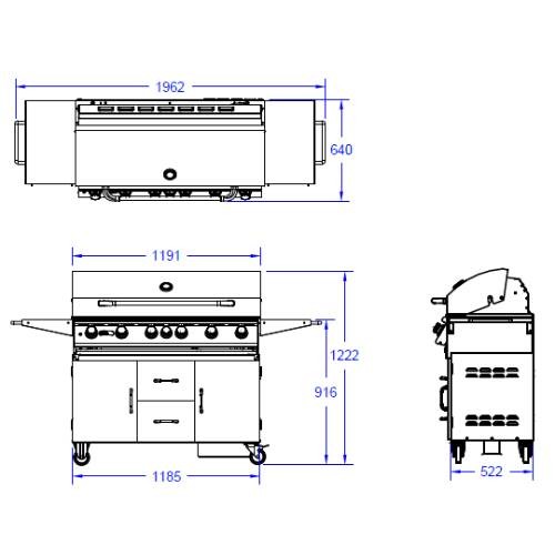 Gasgrill Bull BBQ Diablo Cart