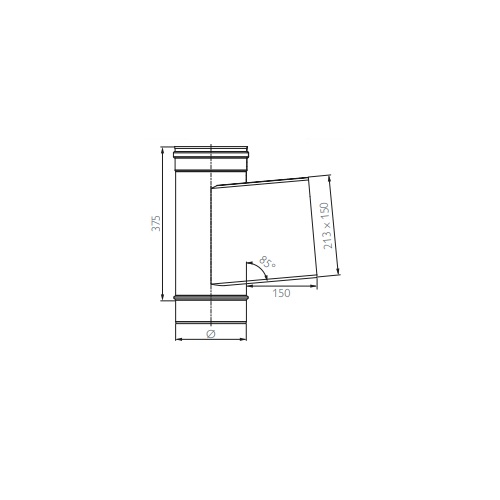 Reinigungselement bis 600° C, Unterdruck - einwandig - Schiedel Metaloterm ME