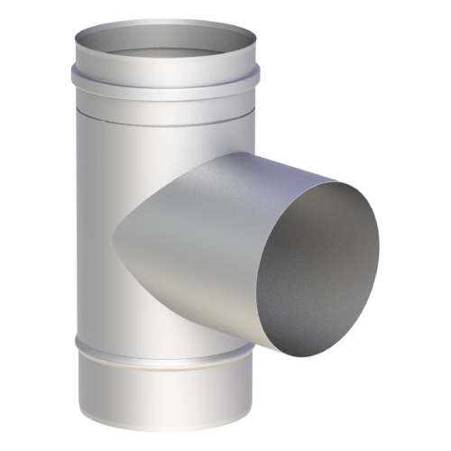 T-Anschluss 90° mit Wassernase (WIG-geschweißt) - einwandig - Tecnovis TEC-EW-Classic