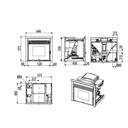 MCZ BOXTHERM 70 Air 9 M1 Pellet Kamineinsatz 8,8 kW