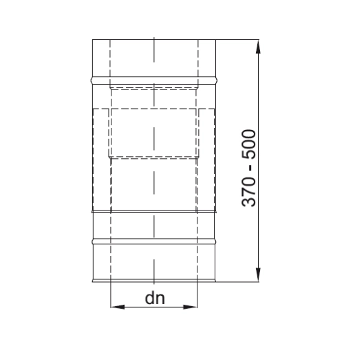 Justierelement 370 mm bis 500 mm - doppelwandig - Reuter DW-BLUE