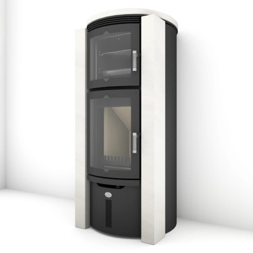 Kaminofen Max Blank AZZURRO BF 7kW Speicherofen mit Backfach