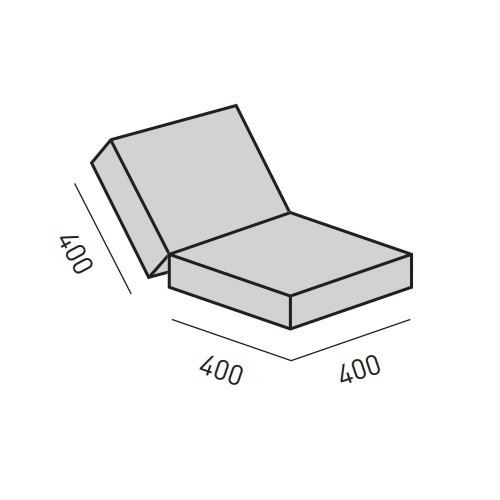 Kaminzubehör Skantherm - Klappkissen aus Leder 40,0 x 80,0 x 8,0 cm