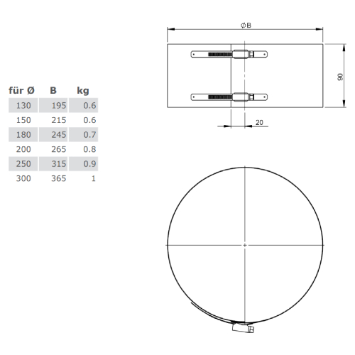 Klemmband - doppelwandig - Tecnovis TEC-DW-Design