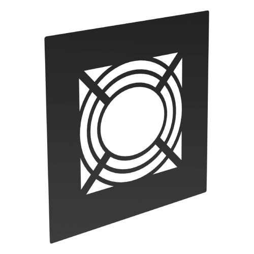 Deckenblende für Hinterlüftung, einteilig, 1-65° - doppelwandig - Tecnovis TEC-DW-NOIR