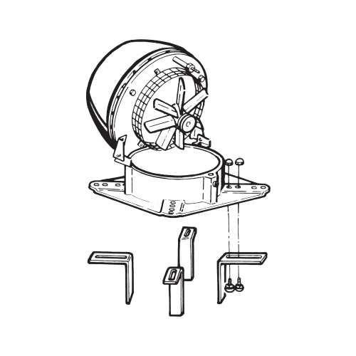 Rauchsauger Exodraft RS mit 4-eckiger - horizontal auswerfend