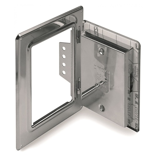 Kamintür Edelstahl 210 x 140 mm - einwandig für Tecnovis TEC-EW-Classic