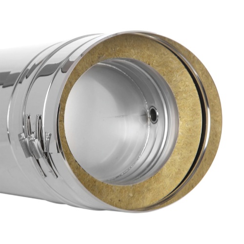 Teleskopstütze 250-690 mm mit Teleskopkopf, Kondensatablauf seitlich - doppelwandig - Tecnovis TEC-DW-Classic
