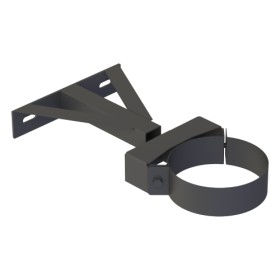 Wandabstandshalter verstellbar (Kopf- / Wandteil) ab 250 mm - doppelwandig - Jeremias DW-BLACK-50