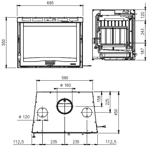 La Nordica Inserto 70 | 4.0 - Ventilato Kamineinsatz 7,8 kW