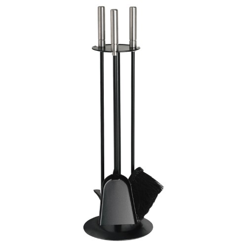 Lienbacher - Kaminbesteck 3-teilig, Schwarz, Platte rund Kaminzubehör Lienbacher - Kaminbesteck 3-teilig, Schwarz, Platte rund Kaminzubehör
