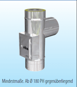 Kombibauteil gegenünberliegend - doppelwandig - EKA-Edelstahlkamine Complex D