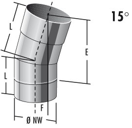Bogen starr 15° - einwandig - Raab EW-FU