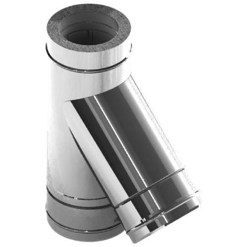 T-Anschluss 45° mit Wassernase - doppelwandig - Tecnovis TEC-DW-Classic