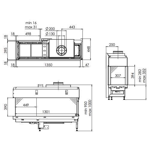 DRU Metro 130XTL RCH Gaskamin