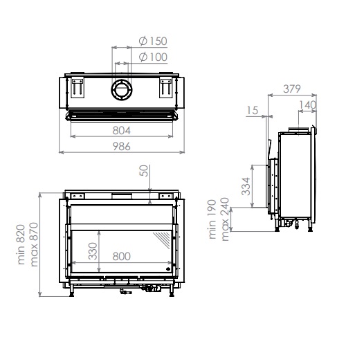 DRU Metro 80XT RCH Gaskamin