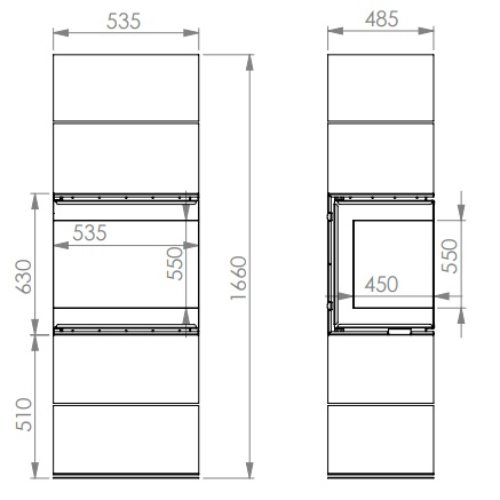 A Caminetti Scandinavian 50WH Kaminofen 9 kW