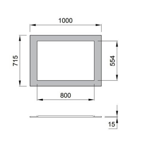 La Nordica - Verkleidung - Cornice Steel 80 Kaminzubehör