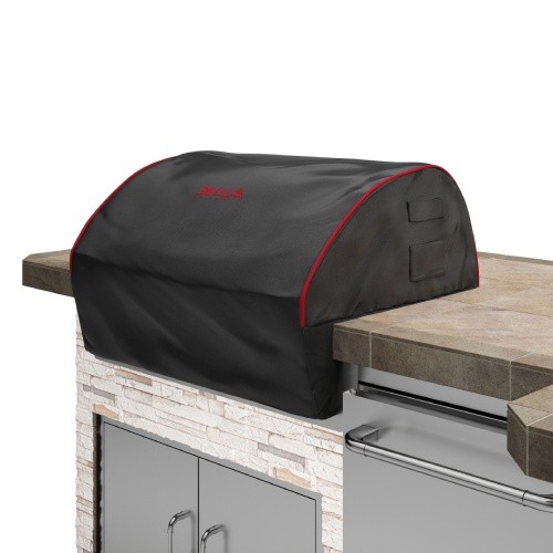 Grillzubehör Bull BBQ - Abdeckhaube für Outlaw, Lonestar und Angus Built-In, schwarz rot