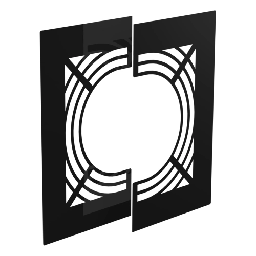 Deckenblende für Hinterlüftung, zweiteilig, 0° - doppelwandig - Tecnovis TEC-DW-NOIR