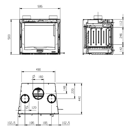 La Nordica Inserto 60 - Ventilato Kamineinsatz 7 kW