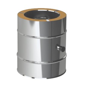 Längenelement 250 mm mit Meßstutzen 1/2'' - doppelwandig - Reuter DW-BLUE