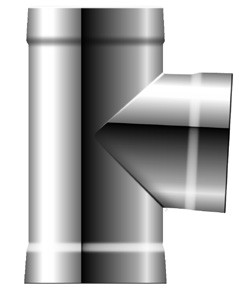 Feuerungsanschluss 90° mit Abweiser - doppelwandig - Schräder Future line DW