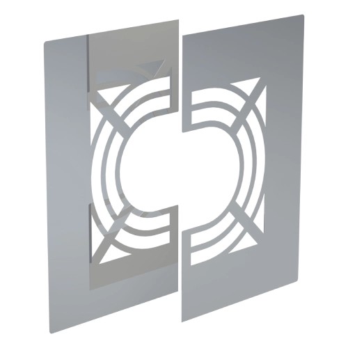 Deckenblende für Hinterlüftung, zweiteilig, 0-30° - doppelwandig - Tecnovis TEC-DW-STANDARD