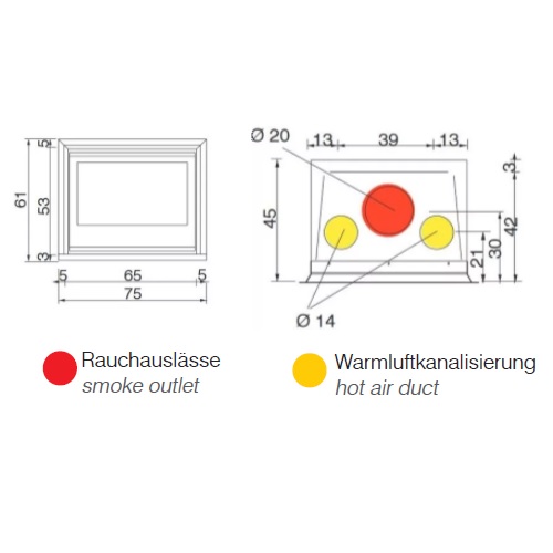 Edilkamin Firebox Luce Plus 54 Kamineinsatz 9,6 kW