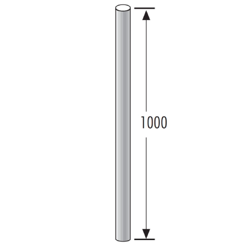 Verlängerung 1000 mm für Halter - einwandig - Raab Systeme