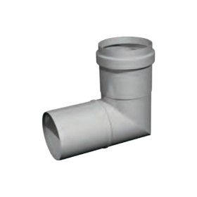 Bogen 90° zweiteilig - einwandig - eka edelstahlkamine complex E