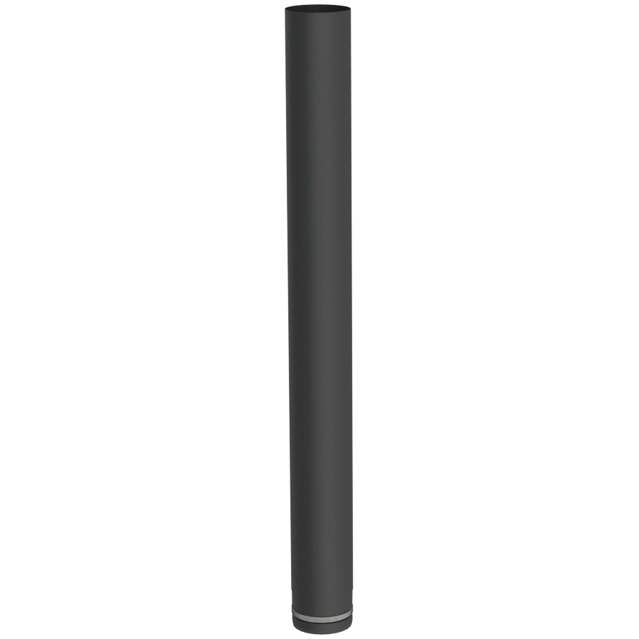 Pelletofenrohr - Längenelement 1000 mm - schwarz lackiert - Tecnovis TEC-Pellet