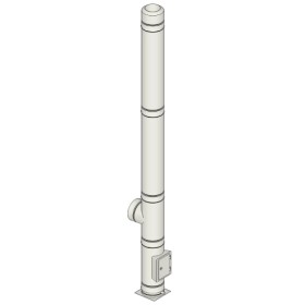 Edelstahlschornstein Bausatz Ø 130 mm / doppelwandig / Jeremias DW-WHITE