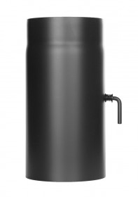 Ofenrohr FERRO1418 - Längenelement 300 mm schwarz mit Drosselklappe