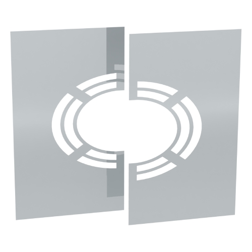 Deckenblende für Hinterlüftung, zweiteilig 1°-65° - doppelwandig - Tecnovis TEC-DW-Design