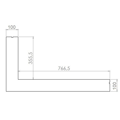 DRU - Einbaublende für Maestro 80/2 RCH (6-seitig, B = 100 mm) Gaskaminzubehör