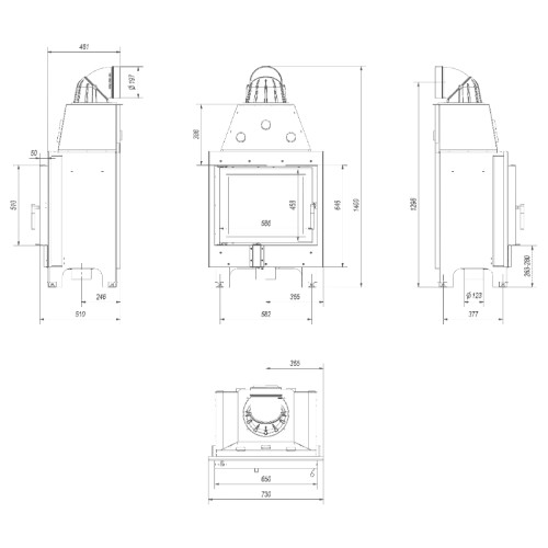 Kratki MBZ Kamineinsatz 13 kW